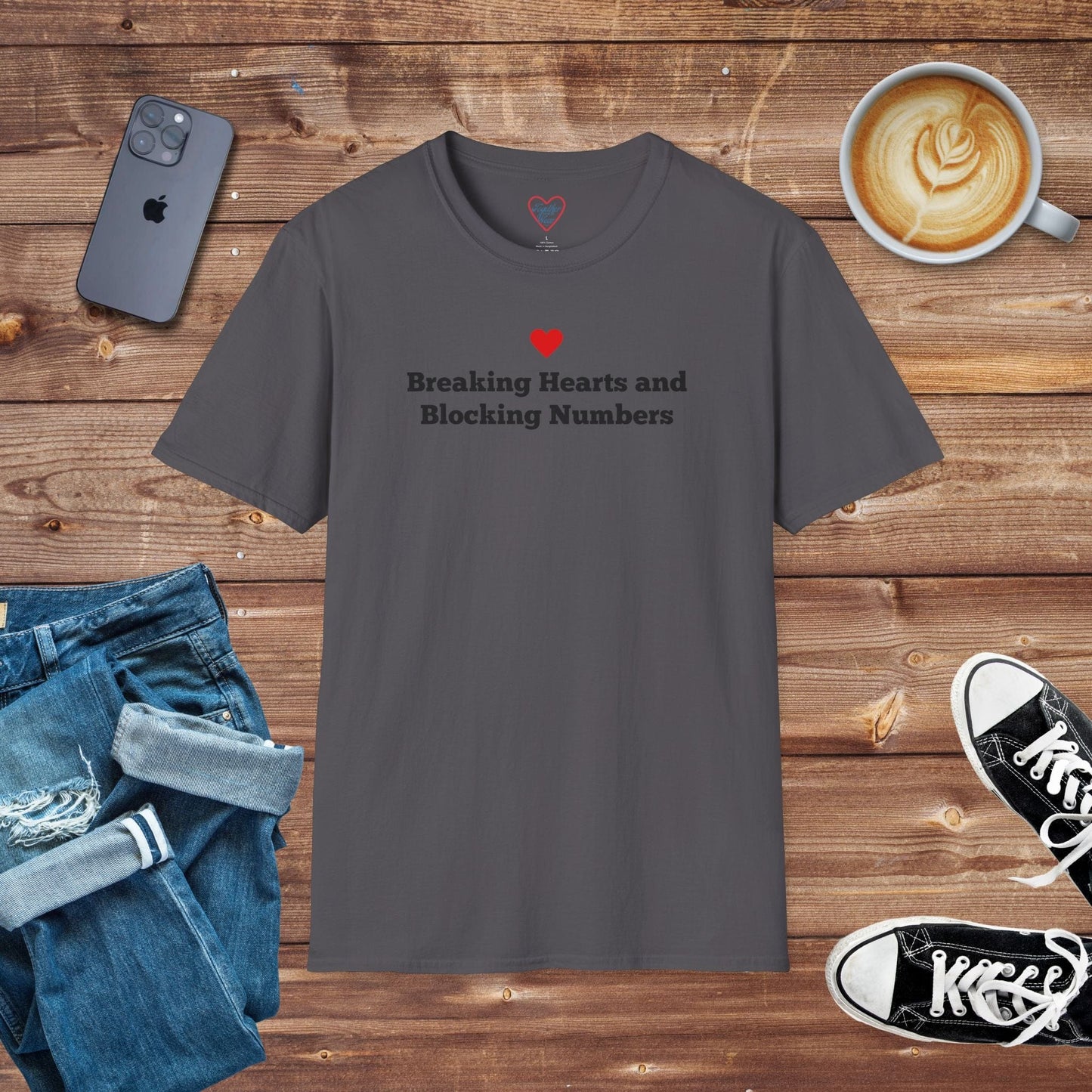 Breaking Hearts and Blocking Numbers T-shirt